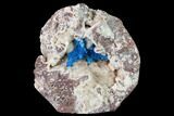 Vibrant Blue Cavansite Clusters on Stilbite - India #168250-1